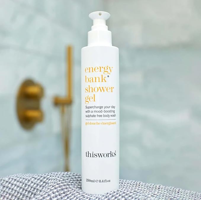 THISWORKS Energy Bank Shower Gel: Supercharge Energy Clean &amp Hydrate Skin 250ml | 8.4 fl. oz