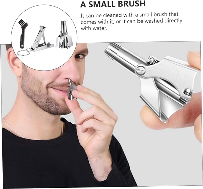 3sets Nose Hair Removal Trimmer Precision Design for Men Women Portable and Easy to Use
