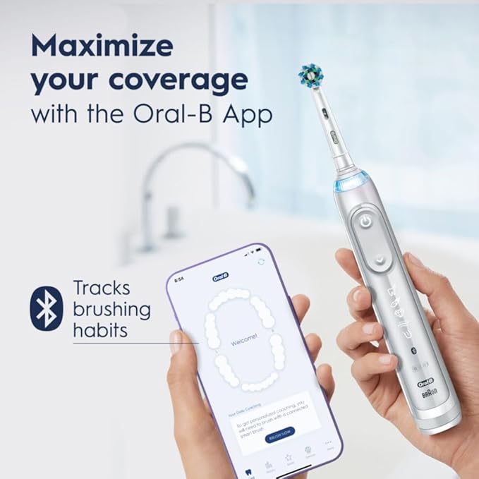 Oral-B Genius X Limited Rechargeable Electric Toothbrush with 1 Replacement Brush Head Travel Case White