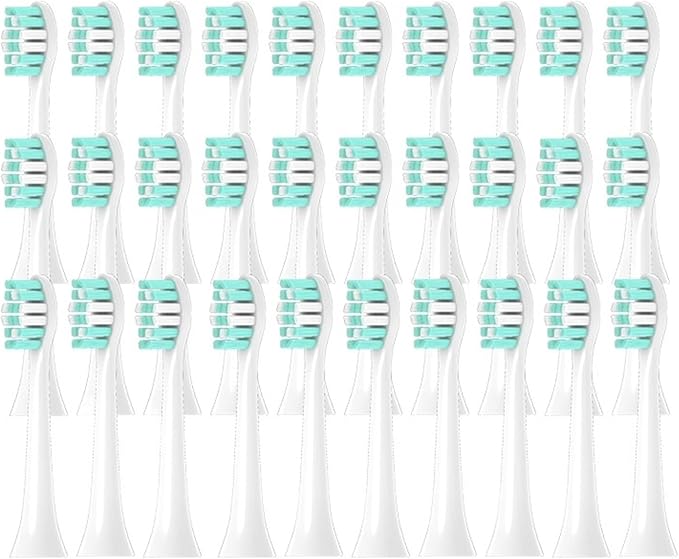 Toothbrush Soft Bristle Brush Heads Compatible for HX3120 HX3130 HX3216 HX3226 HX3240 HX3250 HX3260 HX3631(30pcs)