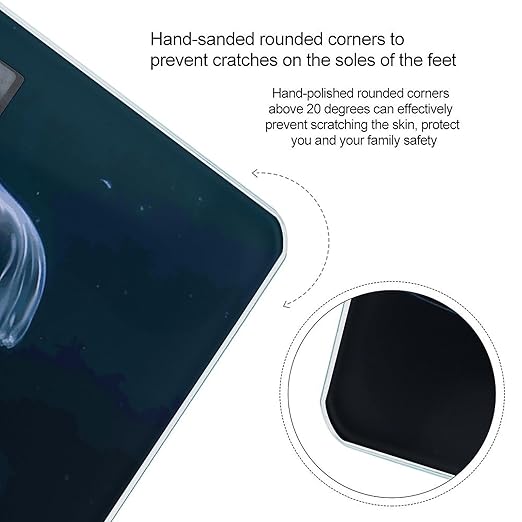Jellyfish in Deep Ocean Smart Scale for Body Weight Accurate Bathroom Scale with LED Display Digital Weight Scales Weighing Machine High Precision Scales for Bath Home
