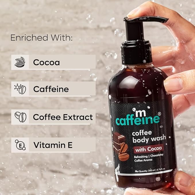 SENTA Coffee Body Wash with Cocoa | De-Tan &amp Deep Cleansing Shower Gel | Enriched with Vitamin E in Energizing Aroma of Chocolate Suitable for All Skin Types | For both Men &amp Women (200ml)