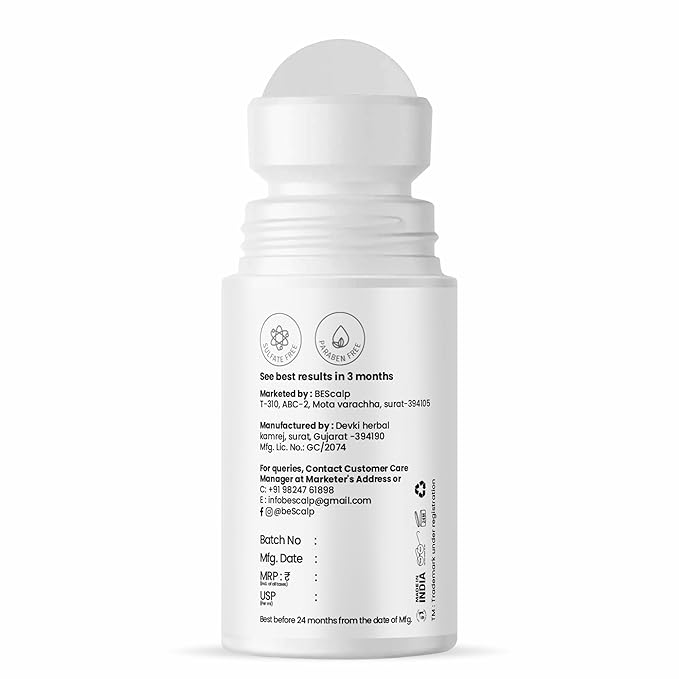 4% AHA BHA Underarm Roll-on Controls Body Odor and Reduces Pigmentation clean your Underarm blackness 50ml*2 Pack of 2