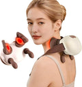 Neck and Shoulder Massager with Heat Palm-Style Kneading 3 Speeds Ergonomic Hands-Free Design Portable Massage Device for Home Office Travel
