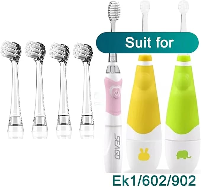 Replacement Toothbrush Heads Compatible for Seago SG902/SG602 Electric 0-3 Years Toddler Kids Oral Care Soft T Bristl(48 Big Heads)