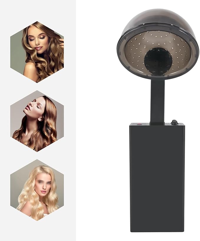 Professional Hooded Hair DryerSalon Steamer with Stand Portable Standing Hair Dryer Bonnet for Salons with Temperature Control 185-284℉