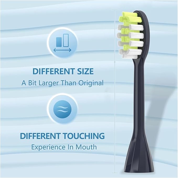4Pack Replacement Toothbrush Heads Compatible with Ph One Soni Care Electric Head HY1100 HY1200 BH1022(8pcs Yellow)