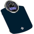 ZENO Hybrid 2-in-1 Analog &amp Digital Weighing Scale for Body Weight up to 400lbs - Thick Tempered Glass - Extra Large Display - Easy to Read Digital Bathroom Scale - New - Dark Blue
