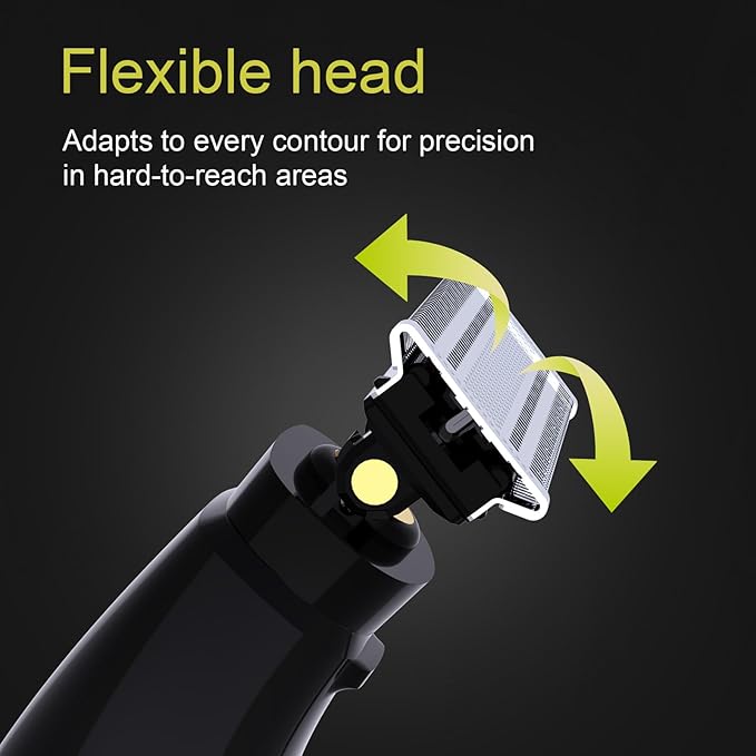 4 Pack Replacement Blades with 5 Guide Combs Guards Kit Compatible with Philips Norelco Oneblade QP2515QP2520QP2530QP6510QP6520QP6530…Models.