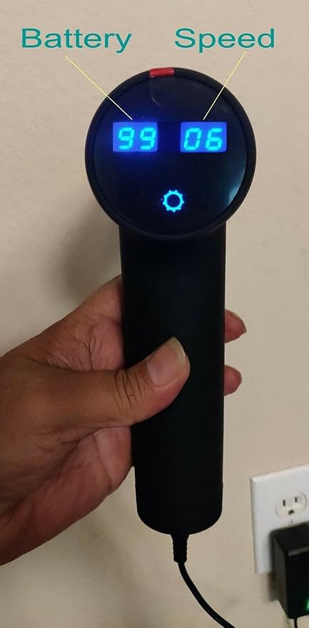 Massage Gun - FastCraft Body Massager Deep Tissue Percussion Lightweight Handheld Up to 12 Hours per Full Charge -Great Holiday Gift - PRO 12V 2400mAh Super Quiet - Guaranteed Power