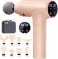 cotsoco Massage Gun Deep Tissue Muscle Massage Gun with 9 Attachment Heads 20 Speeds &amp Silent Brushless Motor for Pain Relief Handheld Percussion Back Massager Gun for Athletes(Pink)