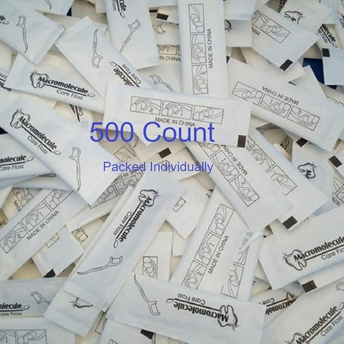 Each Individually Wrapped Teeth Cleaning Macromolecule Care Floss Travel Hotel Restaurant Dental Floss (500)