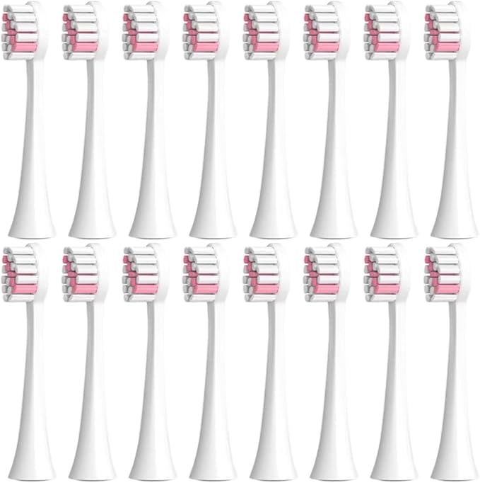 Toothbrush Replacement Heads Compatible for Seago 2725/S2/S5/SX/SG972 Y7 Brush Nozzle16PCS(16Pink)