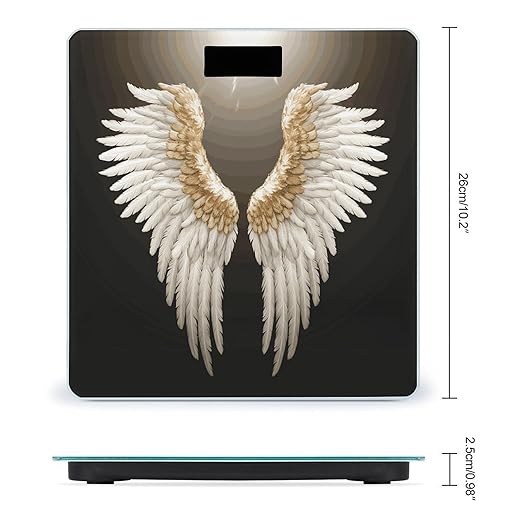 Angel Wing Scale for Body Weight Accurate Digital Bathroom Scale Toughened Glass High Precision Scales Smart Weight Scales with Large LCD Backlight Display Weighing Machine