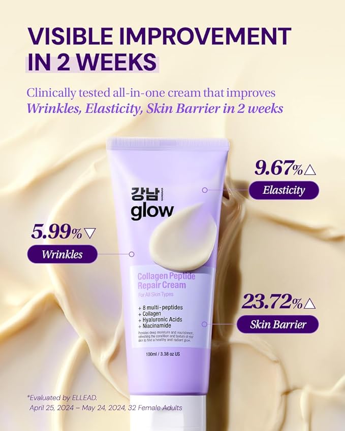 Day Shield Perfect Sunscreen SPF 50 1.7fl oz + Collagen Peptide Repair Cream 3.38 fl oz Tinted Sunscreen Face Moisturizer with Collagen Peptides and Niacinamide Korean skincare
