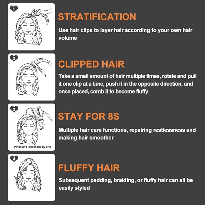 VAV Hair Brush Hair Iron Pumped-Up Volume Adjustable Temp 360 ° Tail Rotation Lasting Volume for Short Or Thin Hair Dual Voltage (100-240V) Volumizing Hair Iron Pink 1.38 inch