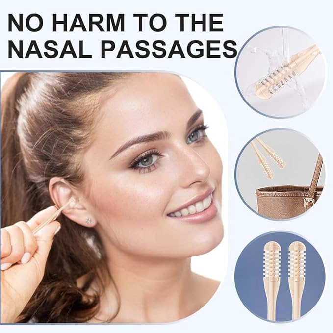 2026 Upgraded 2-in-1 Manual Nose Hair Trimmer &amp Ear Cleaner for Men and Women - 360° Rotating Dual-Blade Nose Hair Cutter Portable and Reusable Beige (10 Pack)