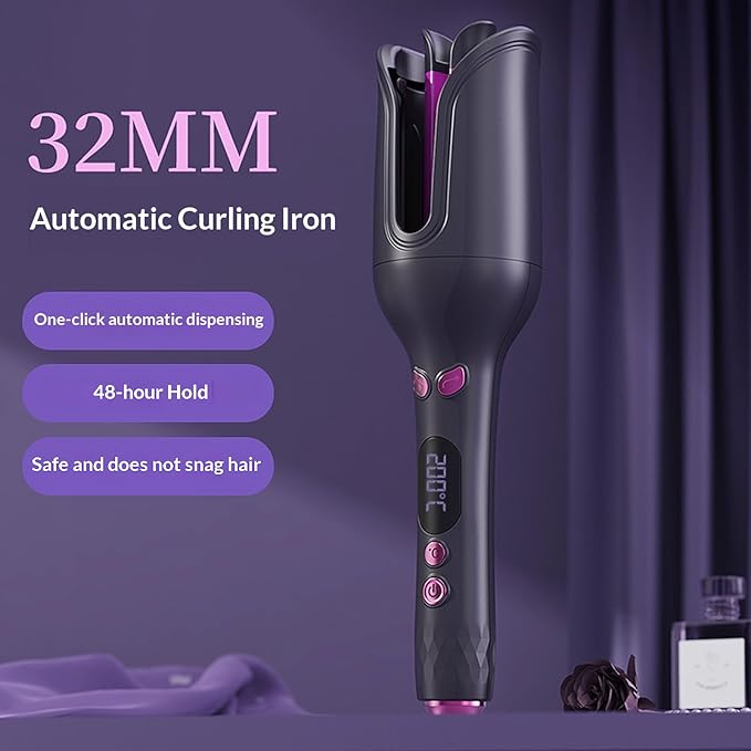 Automatic Rotating Curling Four Temperature Levels 32 mm Rotating Curling Wand for Hair Styling