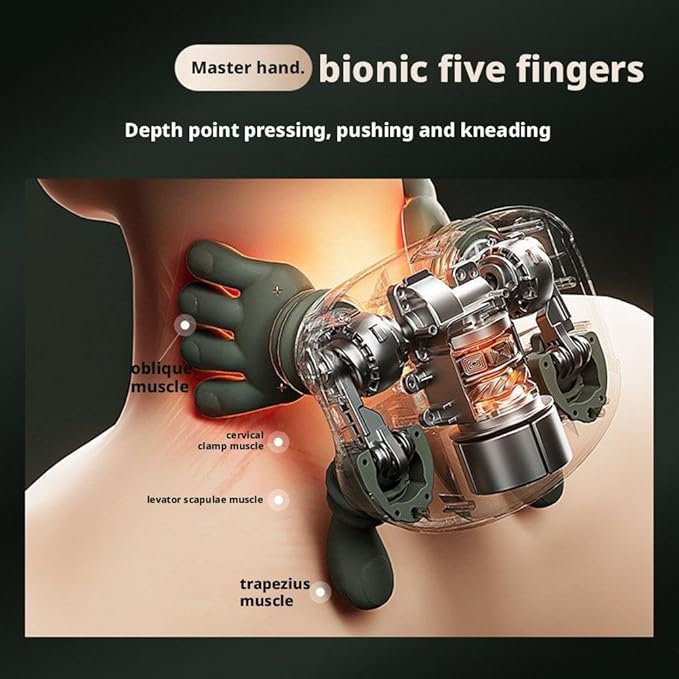 Neck Massager with Heat 2026 New Portable Hand Shoulder and Back Massagers Wireless Electric Shiatsu Shoulder Massagers Rechargeable Real Hand Massagers for Pain Relief Deep Tissue