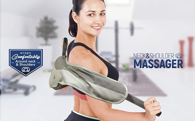 Neck Back and Cervical Massager | Percussive Massager with Soft and Deep Kneading Massage Ideal for Neck Back Shoulder Feet