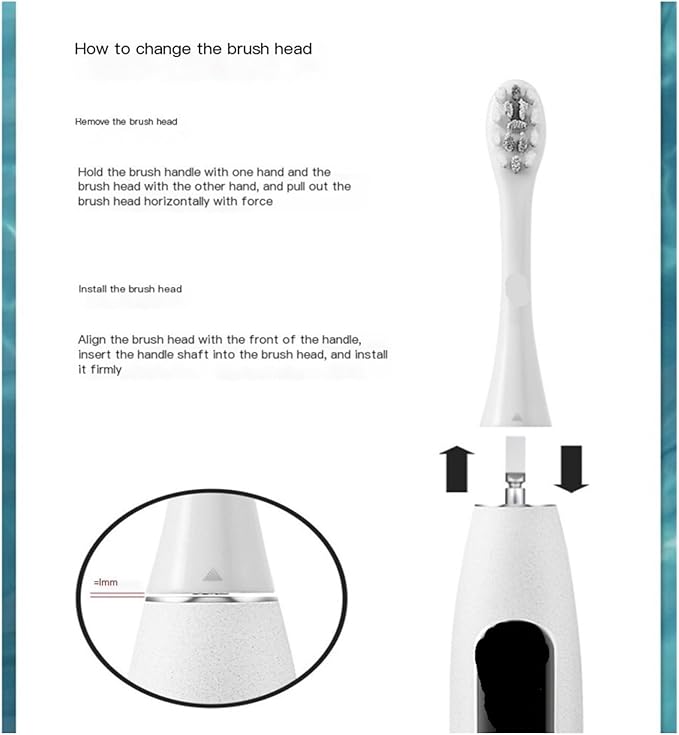 Toothbrush Heads Compatible for Air2/One/SE X/X PRO/Z1/F1 4PCS(4pcs Blue)
