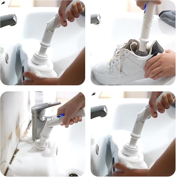Cordless Electric Brush with Automatic Rotation for Efficient Home Surfaces