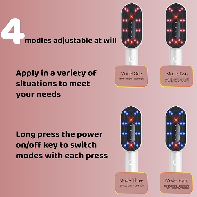 Multifunctional Massage Comb with Liquid Dispenser - Rechargeable Electric Hair Care Tool Vibrating Scalp Massager with LED Lights for Frizz Control &amp Shine Gift for Women or Man (White)
