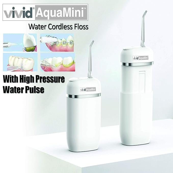 Water Flosser Cordless Dental Oral Irrigator Portable and Rechargeable IPX7 Waterproof 3 Modes Water Flosser with Cleanable Water Tank for Home and Travel Braces &amp Bridges Care