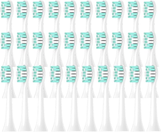 Compatible for HX6011 6053 6063 6064 6013 6014 6021 6030 6073 6100 6220 6212 6312 6411 6431 6500 6511 Toothbrush Head(30pcs)
