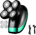 Head Shavers for Bald Men 5 in 1 Rechargeable Electric Shaver Five Floating Heads Razors Hair Clipper Nose Ear Hair Trimmer Men Facial Cleaning Brush Box (Color : Standard with Box)