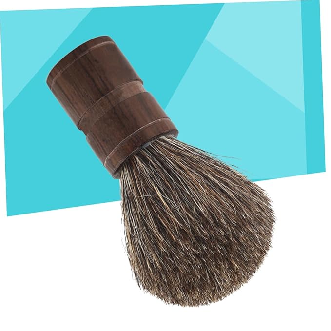 3pcs Natural Wooden Handle Bristles Mustache Beards Brush Fine Bristles Hairbrush for Men Shave Brushes for Men Wet Shaving