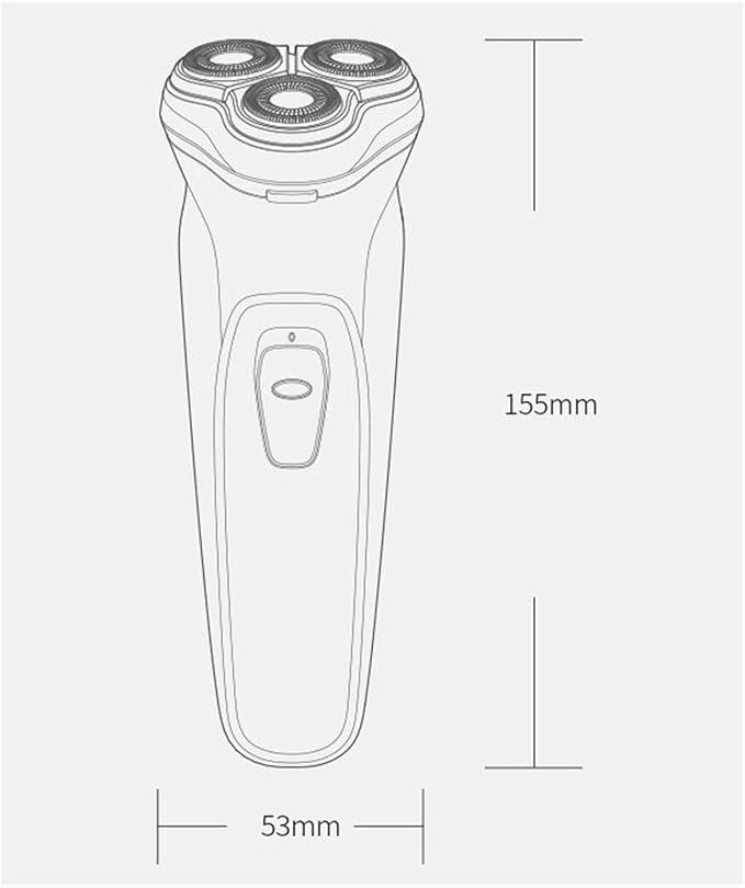 Electric Shaver for Men Wet and Dry Waterproof Electric Razor Cordless 3D Rechargeable Rotary Shaver Razor for Men with Pop-up Trimmer Black