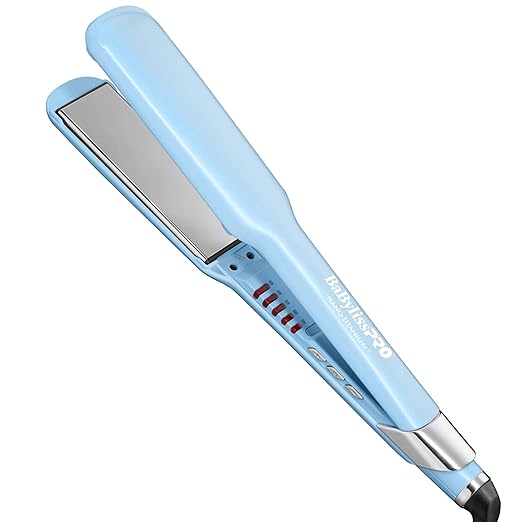 BaBylissPRO Nano Titanium 1 1/2 Ultra-Sleek Straightening Iron Flat Iron - Iced Blue