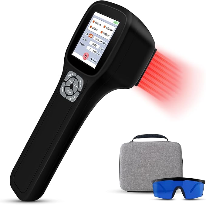 HIAiL Red Light Therapy Device for Body10x650nm 5x808nm 5x905nm 5x980nm Near Infrared Light Therapy for Pain Upgraded Cold Therapy Machine for Knee Back Muscle Relax Pain Relief