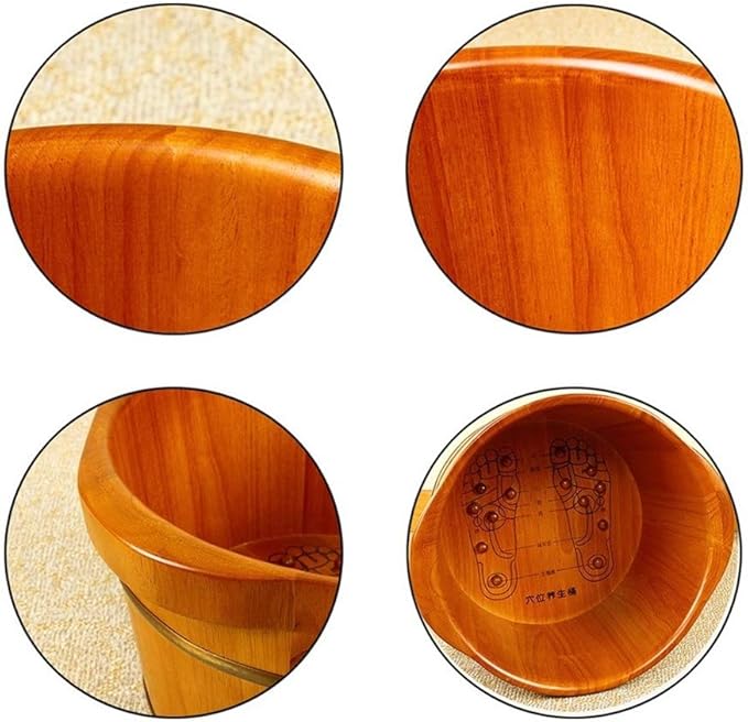 Katzowen Household Foot Tub Non-Automatic Massage Basin Soaking Foot Spa Foot Bucket (Color : D)