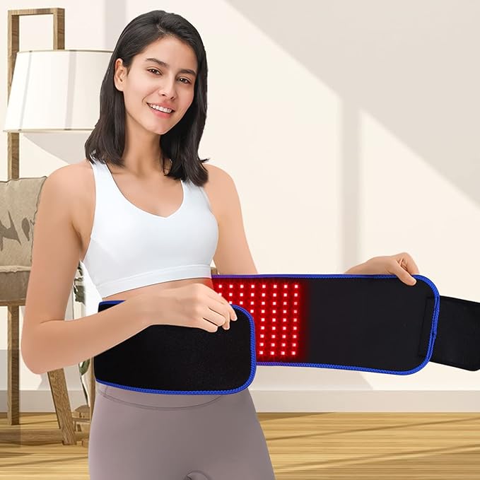 DGXINJUN Red Infrared Light Therapy Devices for Body Wrap Back Pain Relief Home Use Wearable Belt Joints Muscle Benefits