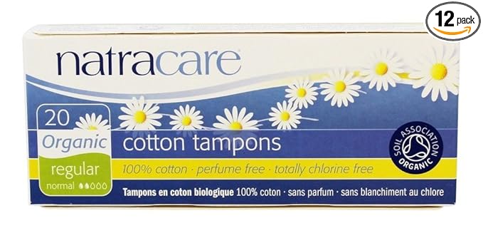 Cotton Tampon without Applicator Regular 20 Ct - 12 Pack