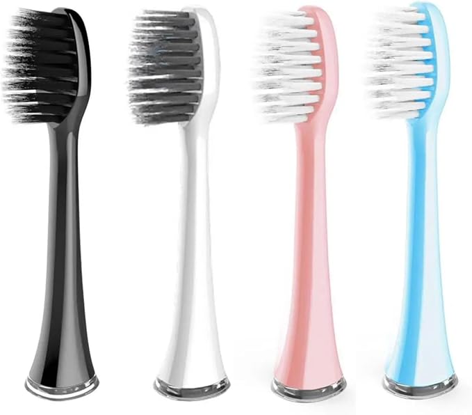 Replacement Toothbrush HeadsCompatible for SEYSSO Electric Toothbrush Accessories Nozzles Bristles(8pcs Pink)