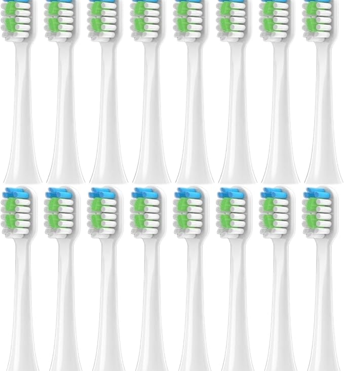 Replacement Toothbrush Heads Compatible for E10/E10C/E10S/F10 16PCS(16white)