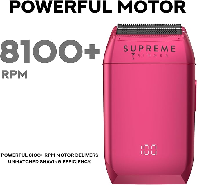 Supreme Trimmer Crunch STF602 – Waterproof Double Foil Shaver for Men | 150 Min Runtime Wet/Dry Cordless &amp Corded Electric Razor | Hypoallergenic Foils for Face Head &amp Stubble