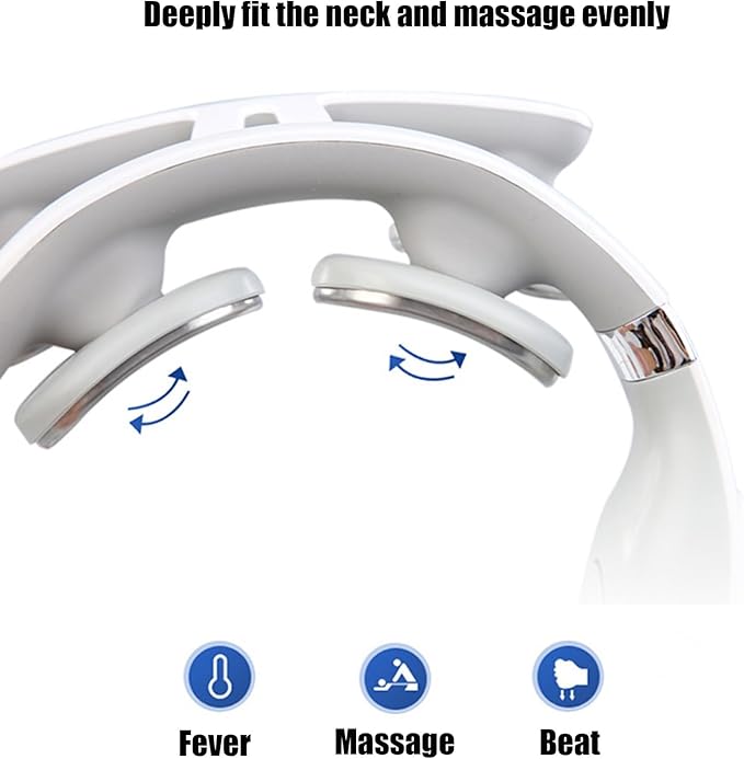 Magic Pro 2.0 Neck Massager 2025 New 4 Head Heated Electric Portable Necks Massagers 6 Modes &amp 15 Levels Deep 3D Kneading Promotes Muscle Relaxation for Neck Back(1pcs)