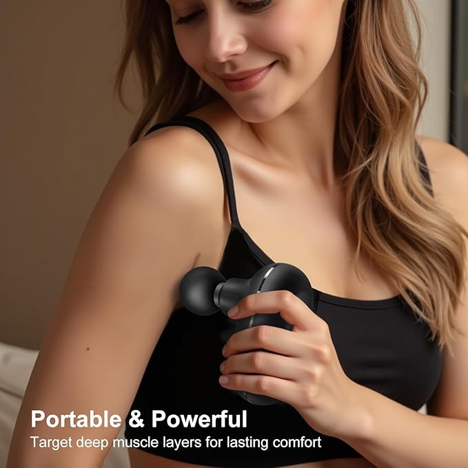 Neck Massage Mini Massage Gun Compact Sports Massager Percussion Deep Tissues Muscle Massager Portable Handheld Massager for Office HomeSalon Travel Gift