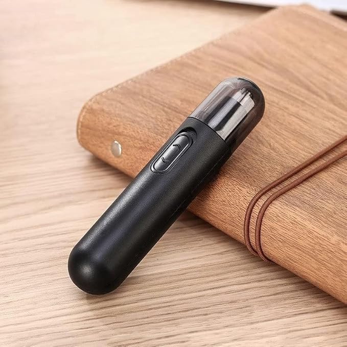 Electric Dual-Edge Nose Hair Trimmer - Waterproof Blades Men and Women Facial Hair Remover - Travel-Friendly
