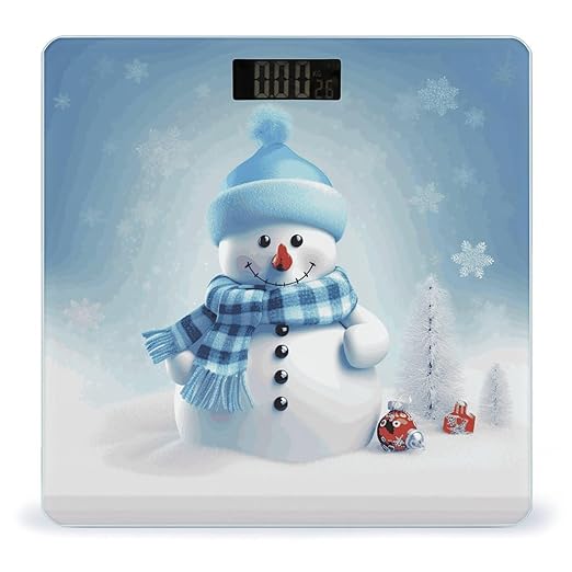 Cute Snowman Bathroom ScaleHighly Accurate Digital Weighing Machine for People Bright LED Display Weight Scale for The Aldult Home Use