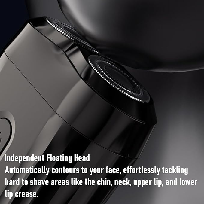 Men Beard Trimmer Premium Trimming Head Portable Rechargeable Mustache Clipper with Water Washable Design for Face Grooming and Travel