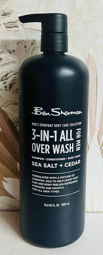 BEN SHERMAN 3-in-1 Sea Salt And Cedar All Over Wash 33.8oz includes 2oz travel size body butter