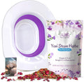 FIVONA 2-in-1 Yoni Steaming Kit Over the Toilet Seat with V Steam Herbs Blue Moon Recipe for Detox Cleansing PH Balance and Odor Control