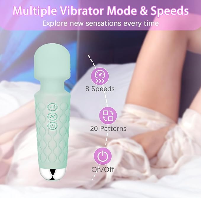 Rechargeable Handheld Massage Wand with Multiple ntensities and Soothing Heat UL24613