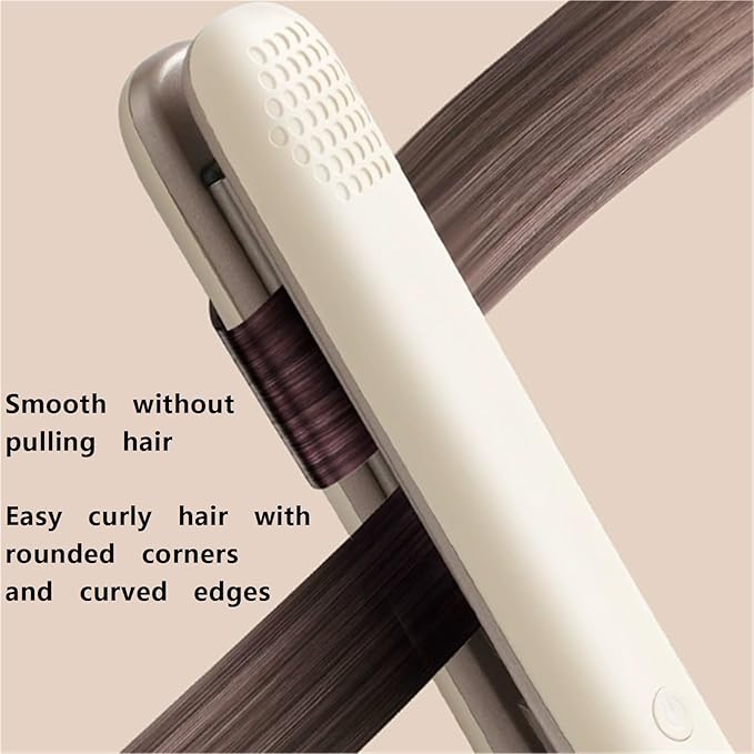 Flat lron with Infrared and lonic Technology Titanium Plate with Ceramic Coating Dual Voage Straightener with Heat-Resistant Silicone for All Hair Types