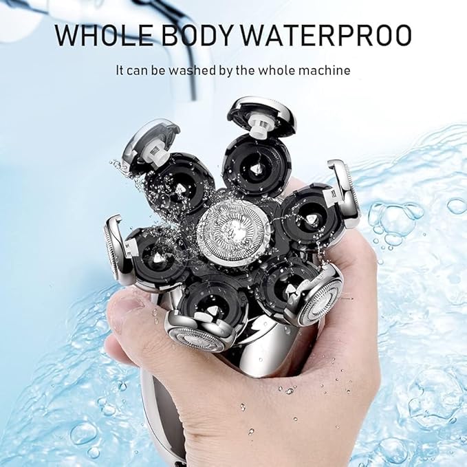 Head Shavers for Bald Men 5 in 1 Electric Shaver for Men 7D Floating Cutter Head USB Rechargeable Rotary Shaver Smart Multifunctional Grooming Kit
